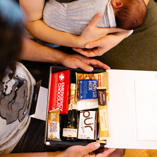 Opening a New Mama Kit Gift Hamper. Silk eye mask, foot rub for New Mum, Best pregnancy gifts, maternity leave gifts, Gift Hampers Sydney, Brisbane New Mum gift, Melbourne gift hampers, Gifts delivered to maternity ward, Best hampers for New Mums